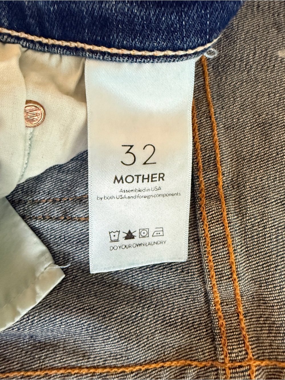 MOTHER The Insider Crop Step Fray Jeans Not Rough Enough Size 32 Like New - Picture 11 of 16